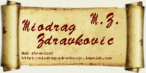 Miodrag Zdravković vizit kartica